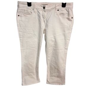 Burberry Women’s White Capri Skinny Jeans Sz 30 EUC